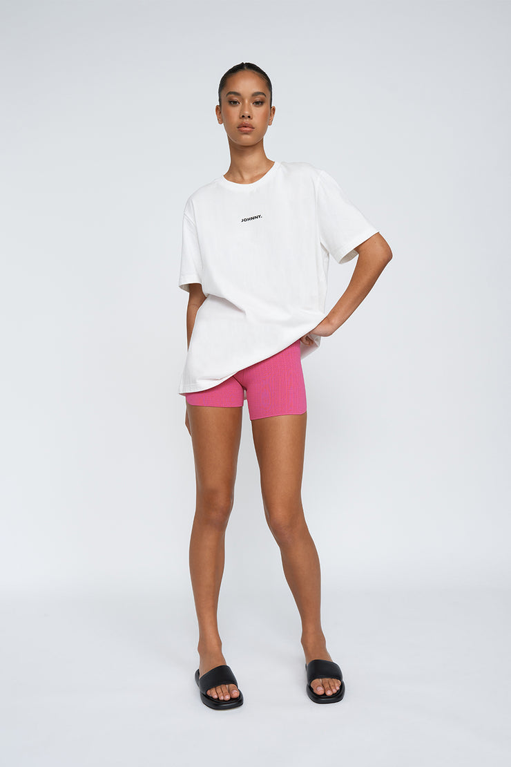 Rainbow Check Tee | Final Sale - Ivory