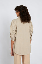 Tonal Flannel Shirt | Final Sale - Bone