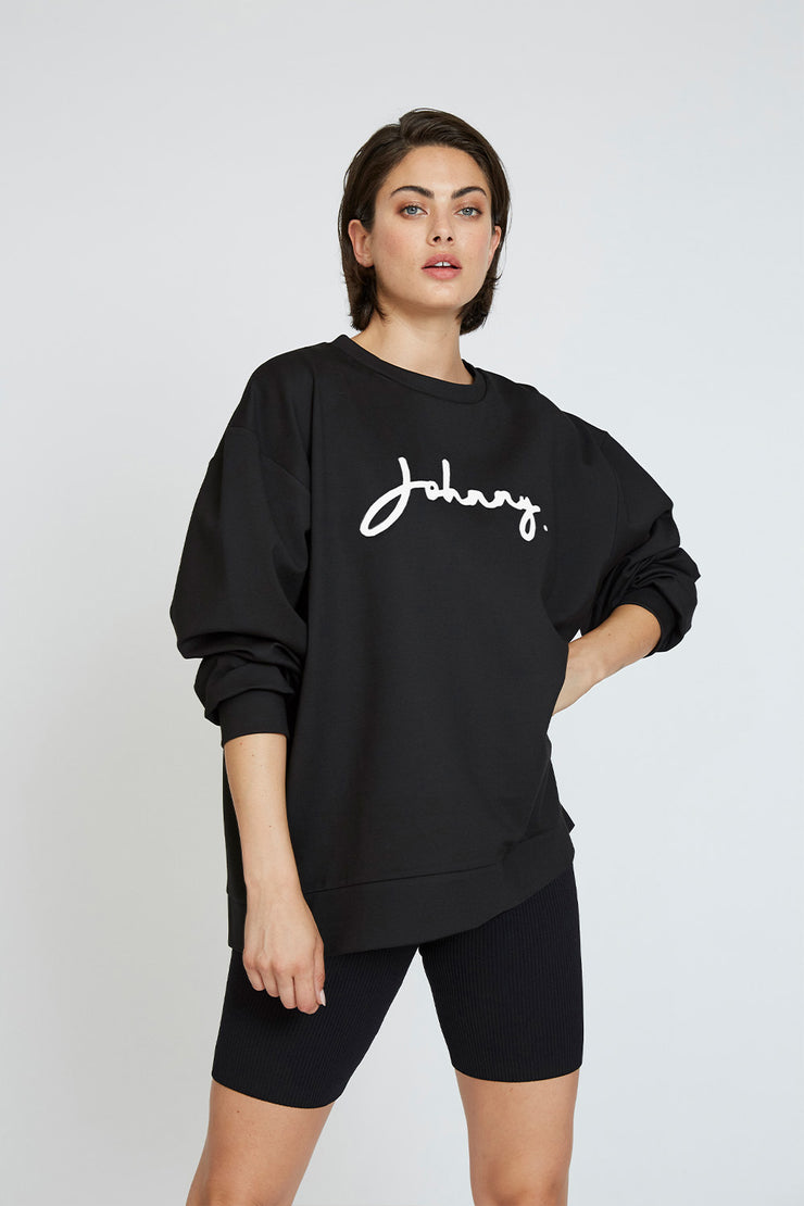 Unisex Signature Crew Sweat | Final Sale - Black White