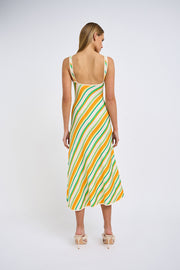 Verona Stripe Knit Dress| Final Sale  - Orange Green Multi