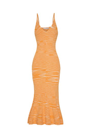 V Flare Knit Midi Dress | Final Sale - Mandarin Marle