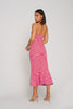 V Flare Knit Midi Dress | Final Sale - Fuchsia Marle