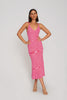 V Flare Knit Midi Dress | Final Sale - Fuchsia Marle