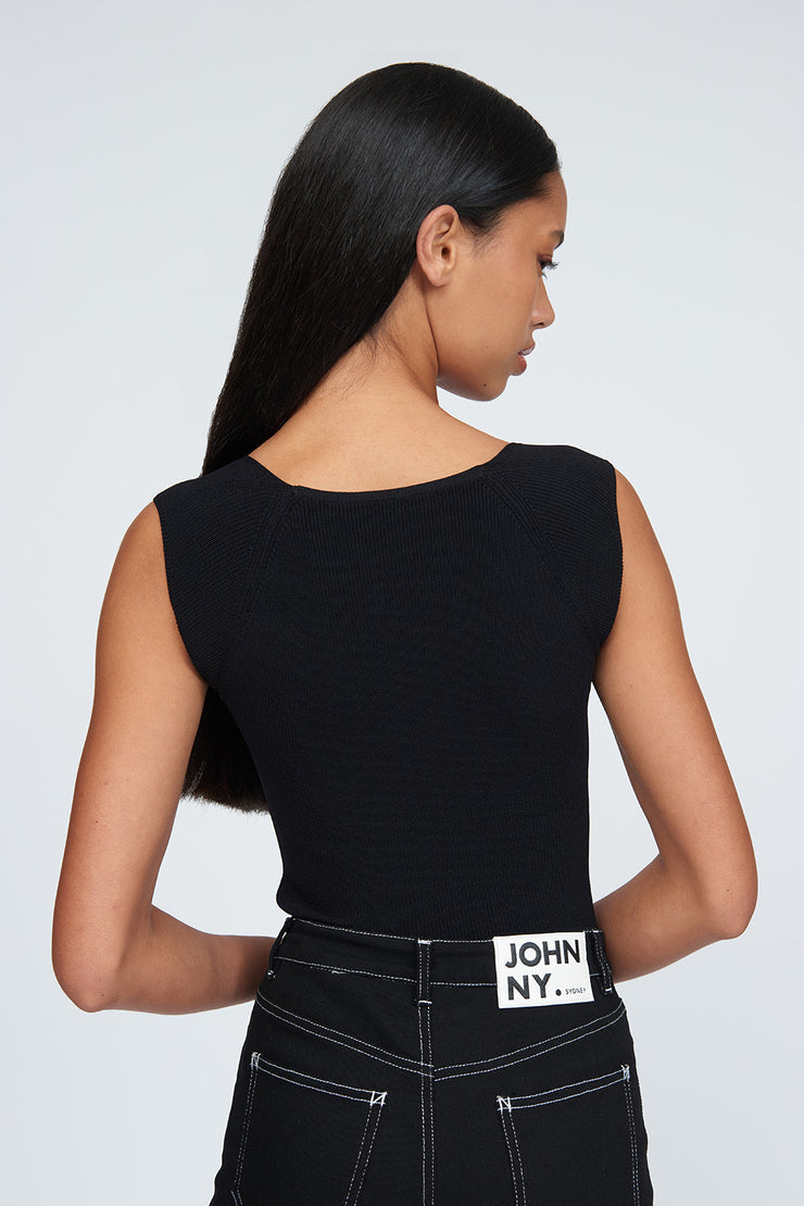 Victoria Knit Top | Final Sale - Black