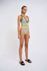 V Plunge One Piece | Final Sale  - Green Multi