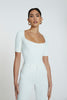 Panelled Rib Knit Top - Ivory