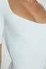 Panelled Rib Knit Top - Ivory