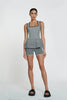 Window Check Knit Short | Final Sale - Black White