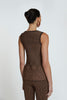 Window Check Flare Top | Final Sale - Brown Black