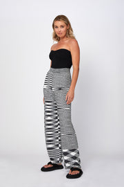 Marle Knit Pant | Final Sale - Black White