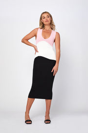 Tess Tri Colour Midi | Final Sale
