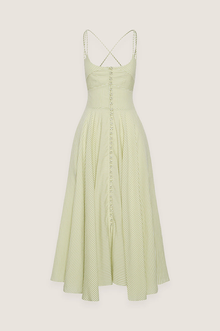 Pistachio Stripe Sun Dress | Final Sale